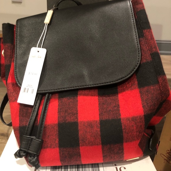 Red and Black backpack purse - Picture 1 of 4